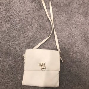 Calvin Klein White leather cross body